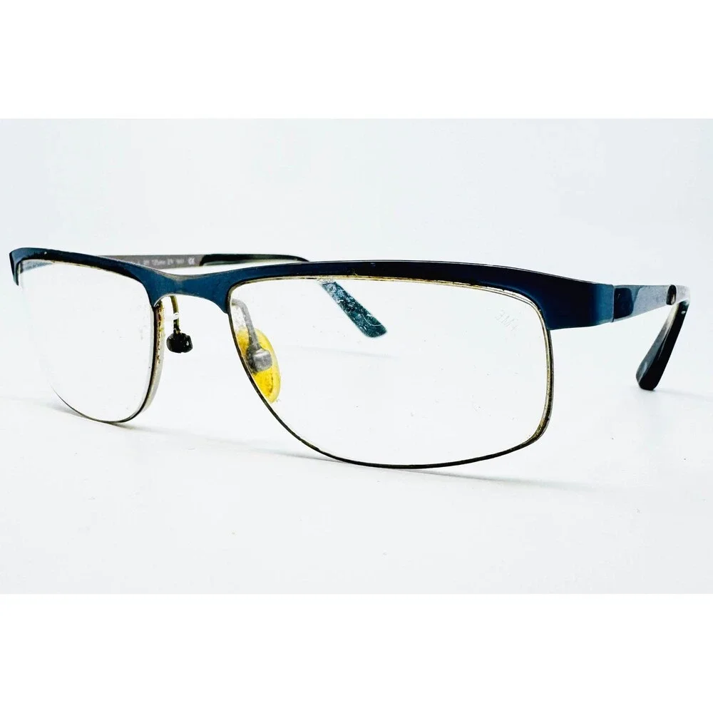 3M Attitude 4 Safety Glasses Mens Blue Z87-2+ Semi-Rimless Metal Frame 135mm